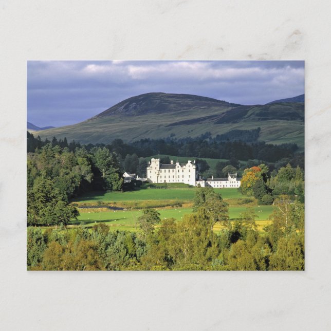 Carte Postale Ecosse, Tayside, Blair Castle. Dans une émeraude (Devant)