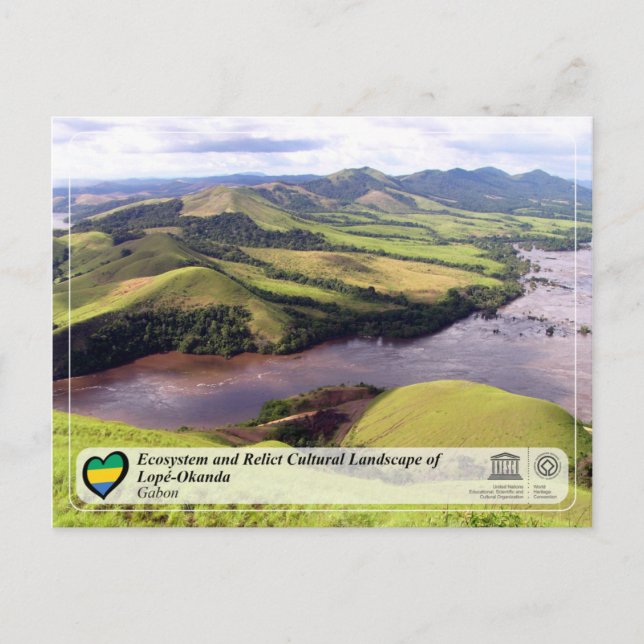 Carte Postale Écosystème et paysage culturel de Lopé-Okanda (Devant)