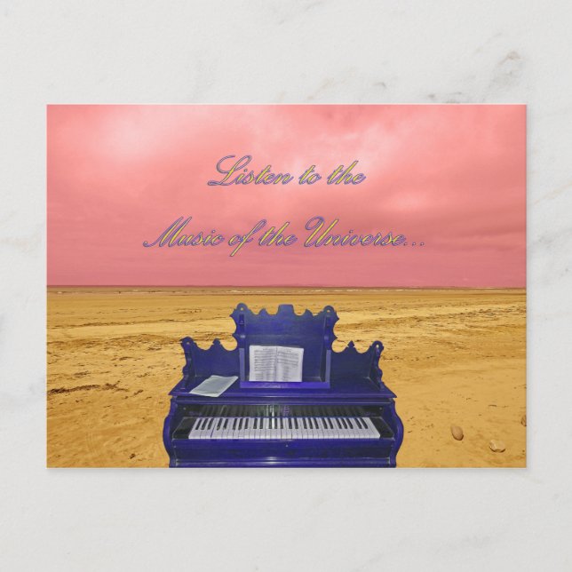 Carte Postale Ecouter la musique de l'univers Art Postcard (Devant)