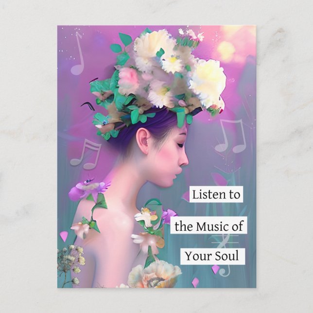 Carte Postale Écoutez la musique de votre âme | (Devant)