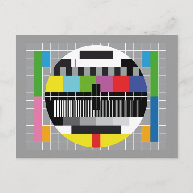 Carte Postale écran de test TV (Devant)