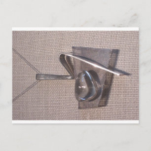 Carte Postale Écran Pendentif en cristal en acier inoxydable