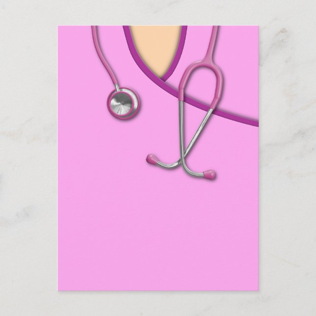 Carte Postale Écrans Médicales roses (Devant)