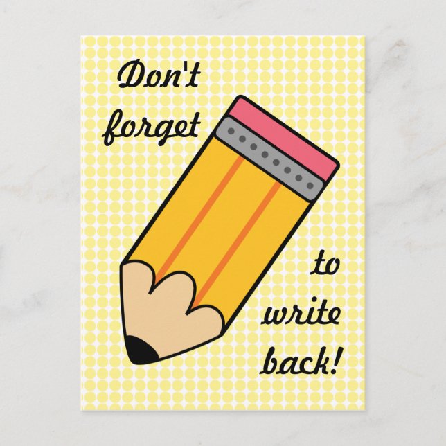 Carte Postale Écrire (Devant)