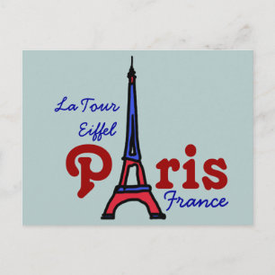 Carte Postale écrire sur la Tour Eiffel Paris