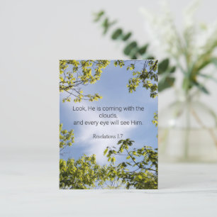 Carte Postale Écriture, Apocalypse 1:7,