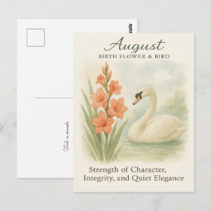Carte Postale Écriture chrétienne inspirante d'Août Swan