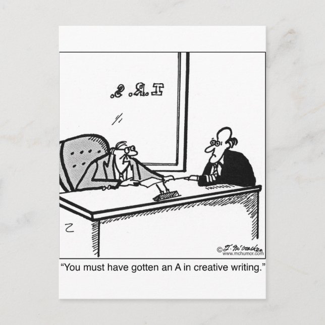 Carte Postale Écriture créative sur la déclaration de revenus (Devant)