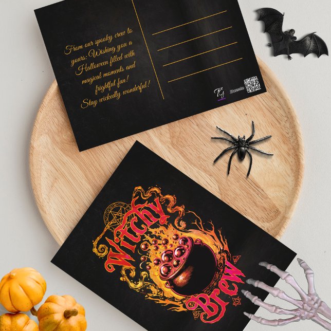 Carte Postale Écriture d'antiquité Black Orange Personnalisée So (Créateur téléchargé)