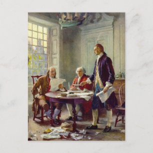 Carte Postale Écriture de la Déclaration d'indépendance