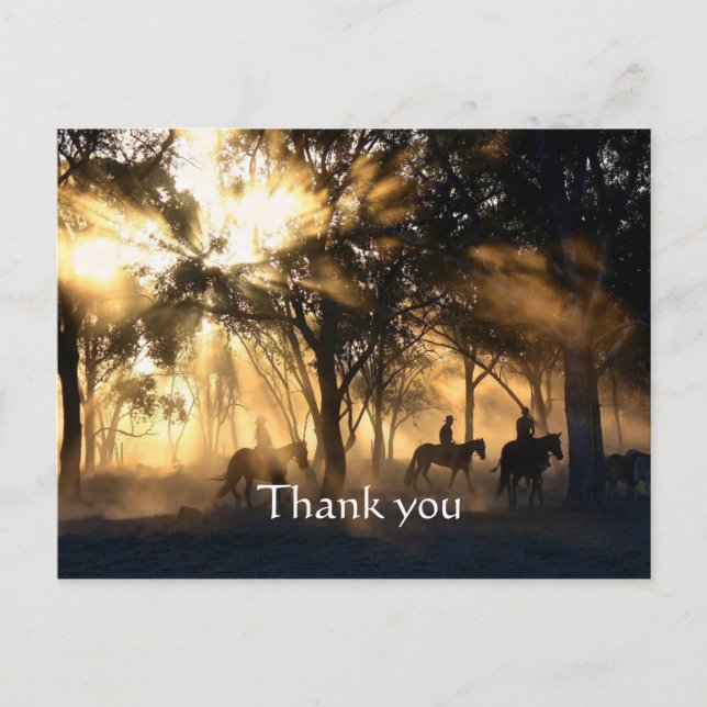 Carte Postale Écriture des cowboys de Merci (Devant)