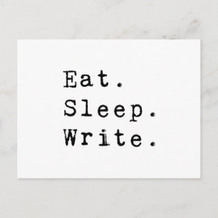 Carte Postale Écriture du sommeil de l'alimentation
