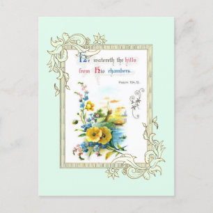Carte Postale Écriture Et Fleurs