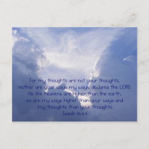 Carte Postale Écriture, Image Angel, Ésaïe 55:8,9,