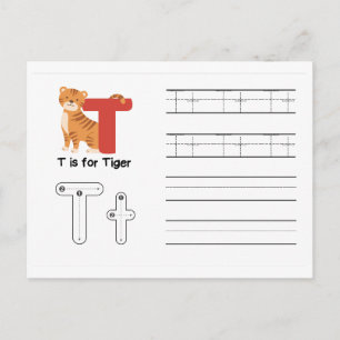 Carte Postale Écriture manuscrite FlashCards pour la maternelle