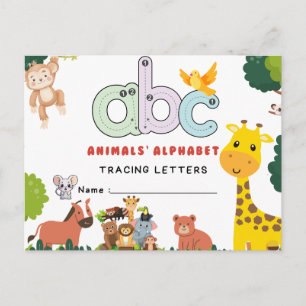 Carte Postale Écriture manuscrite FlashCards pour la maternelle 