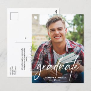 Carte Postale Écriture Manuscrite Moderne Diplômé Photo