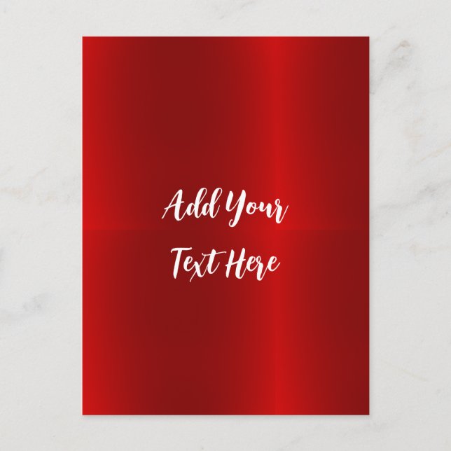 Carte Postale Écriture professionnelle ajouter du texte rouge mo (Devant)