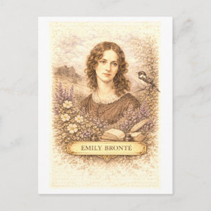 Carte Postale Écrivain de style vintage Emily Brontë
