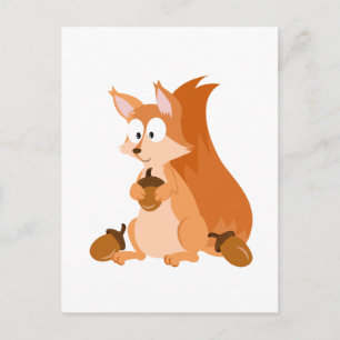 Carte Postale Écureuil animal forestier
