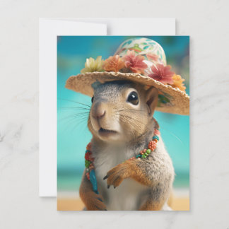 Carte Postale Écureuil de printemps