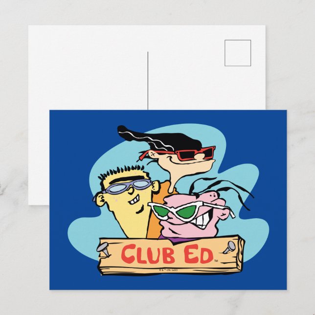 Carte Postale Ed, Edd, n Eddy - Club Ed (Devant / Derrière)