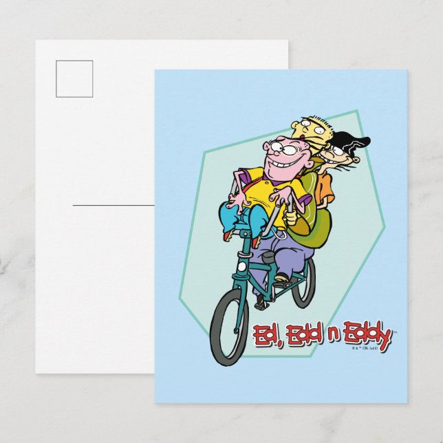Carte Postale Ed, Edd, n Eddy on a Bike (Devant / Derrière)