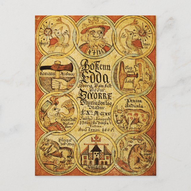 Carte Postale Edda Norse Mythologie (Devant)