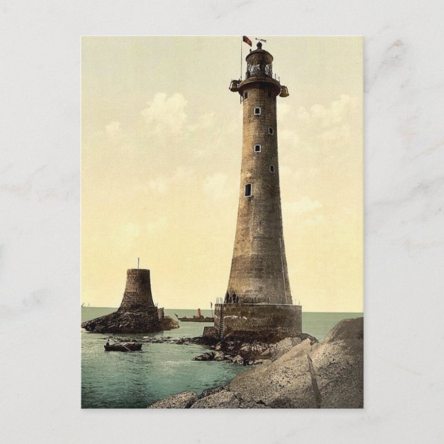 Carte Postale Eddystone Lighthouse, Plymouth, Angleterre classiq (Devant)