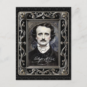 Carte Postale Edgar Allan Poe Gothique Halloween & Samhain