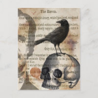 Edgar Allan Poe Le crâne corbeau et BIrd