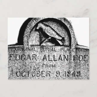 Carte Postale Edgar Allan Poe Tombstone. Images d'Halloween dépl