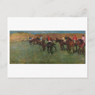Carte Postale Edgar Degas - Course à cheval avant le début 1878-