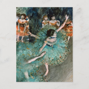 Carte Postale Edgar Degas - Danseuse Qui Balaye. Danseur En Vert