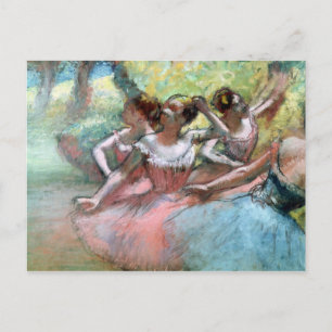 Carte Postale Edgar Degas   Four ballerinas