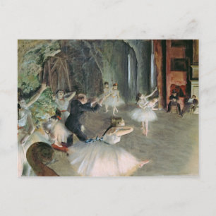 Carte Postale Edgar Degas La répétition du ballet sur scène