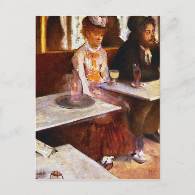 Carte Postale Edgar Degas - Les Buveurs d'absinthe (Devant)
