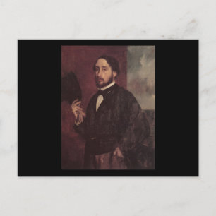 Carte Postale Edgar Degas Lifting His Hat Self Portrait