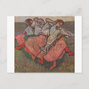 Carte Postale Edgar Degas - Trois Danseurs Russes 1895 Pastel