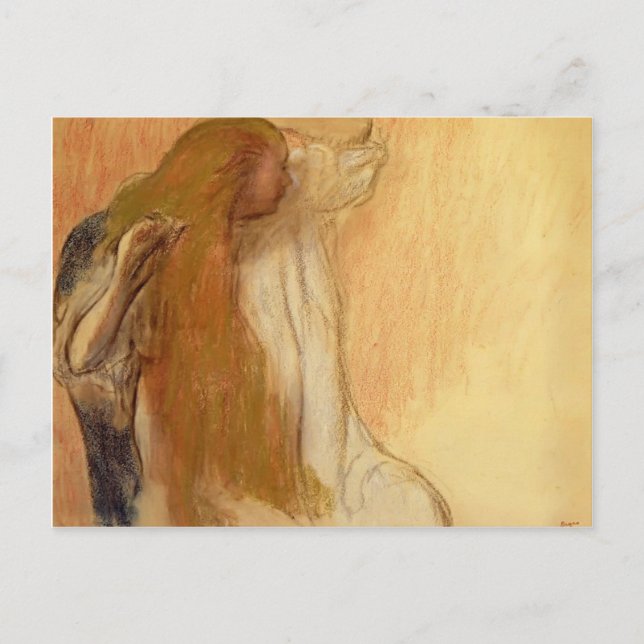 Carte Postale Edgar Degas : Une Femme Qui Comporte Ses Cheveux (Devant)