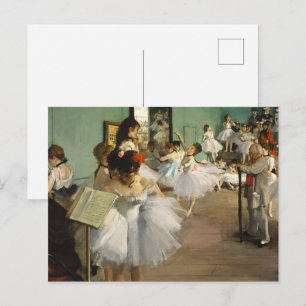 Carte Postale Edgar Degas vintage La Classe de danse Art de ball