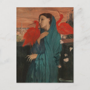 Carte Postale Edgar Degas Young Woman with Ibis