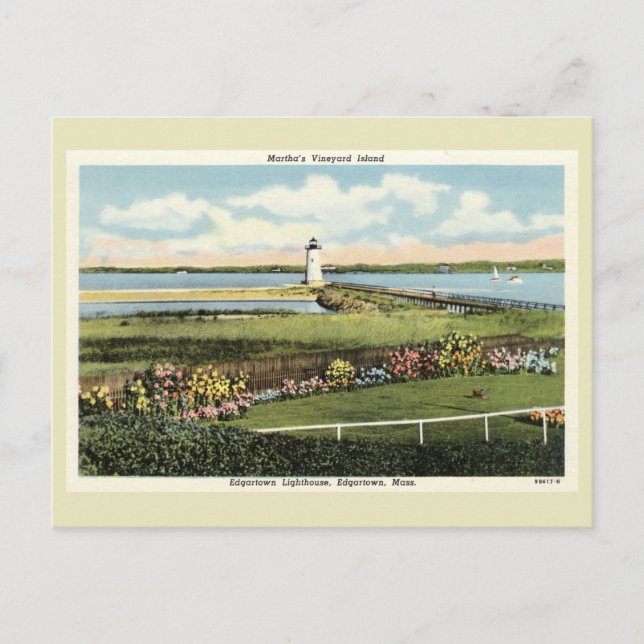 Carte Postale Edgartown Lighthouse Martha's Vineyard c1925 Postc (Devant)