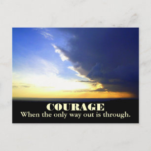 Carte Postale Edge of the Storm COURAGE postcard