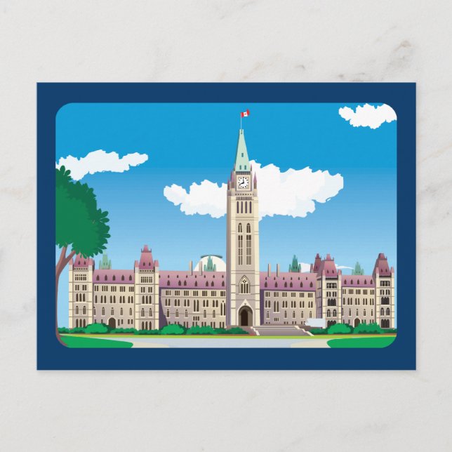 Carte Postale Édifice du Parlement d'Ottawa (Devant)