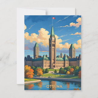 Carte Postale Édifice du Parlement du Canada Ottawa, City Skylin