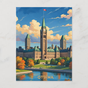 Carte Postale Édifice du Parlement du Canada Ottawa, City Skylin