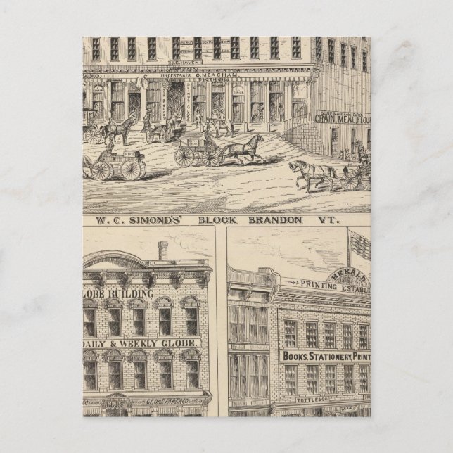 Carte Postale Édifice du WC Simond à Brandon (Devant)