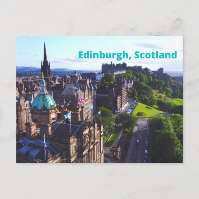 Carte Postale Edimbourg, Ecosse Beaux bâtiments historiques (Devant)