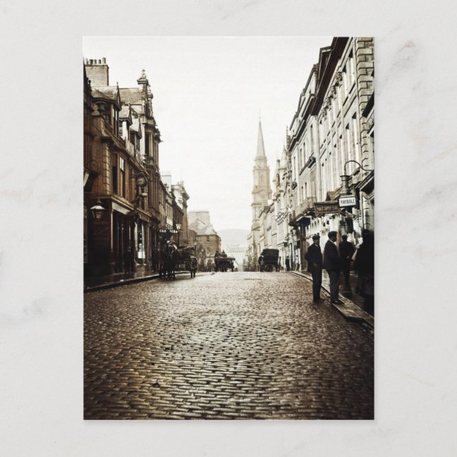 CARTE POSTALE ÉDIMBOURG ÉCOSSE MAYBOLE STREET SCÈNE 1910 (Devant)